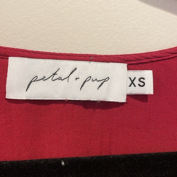 Tiered midi petal and pup dress - magenta - Picture 3 of 3